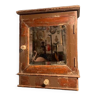 Old medicine cabinet in wood and beveled mirror, 19th century