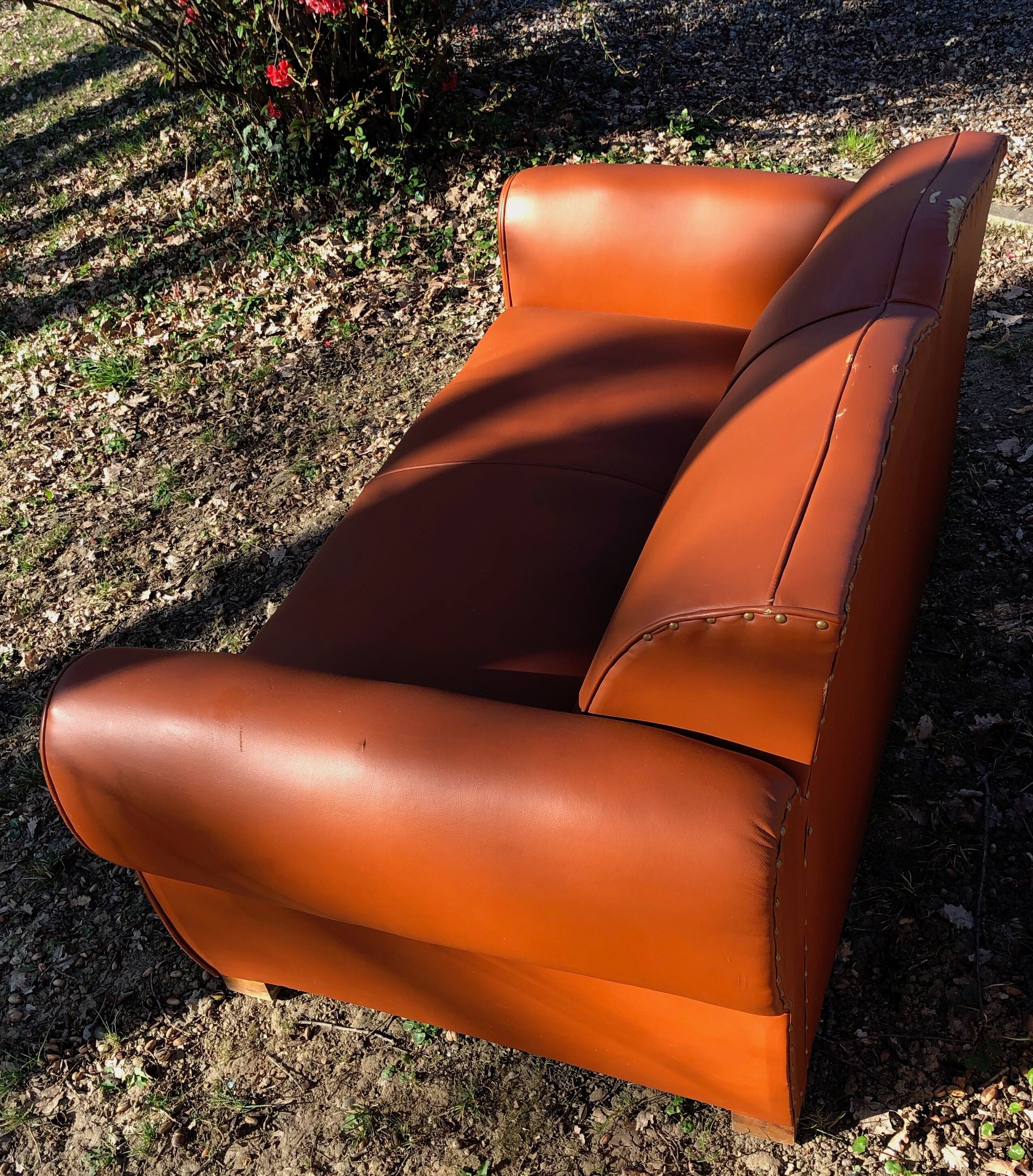 30-40 years vintage mustache club sofa