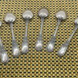 Set of 6 BOULENGER silver-plated melon spoons