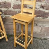 3 scandinavian design bar stools vintage pine