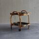 Chariot de service en bambou vintage