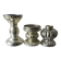 Set of 3 vintage mercury glass candleholders