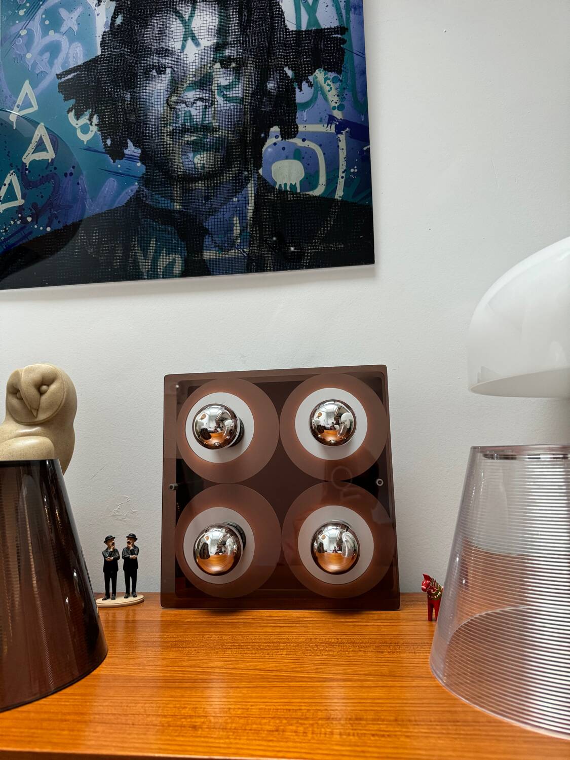 Applique Vintage 4 Feux Jocelyne Trocmé Oxar Modèle Disco