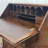 English Georgian donkey desk from the 19th century, mahogany and oak.