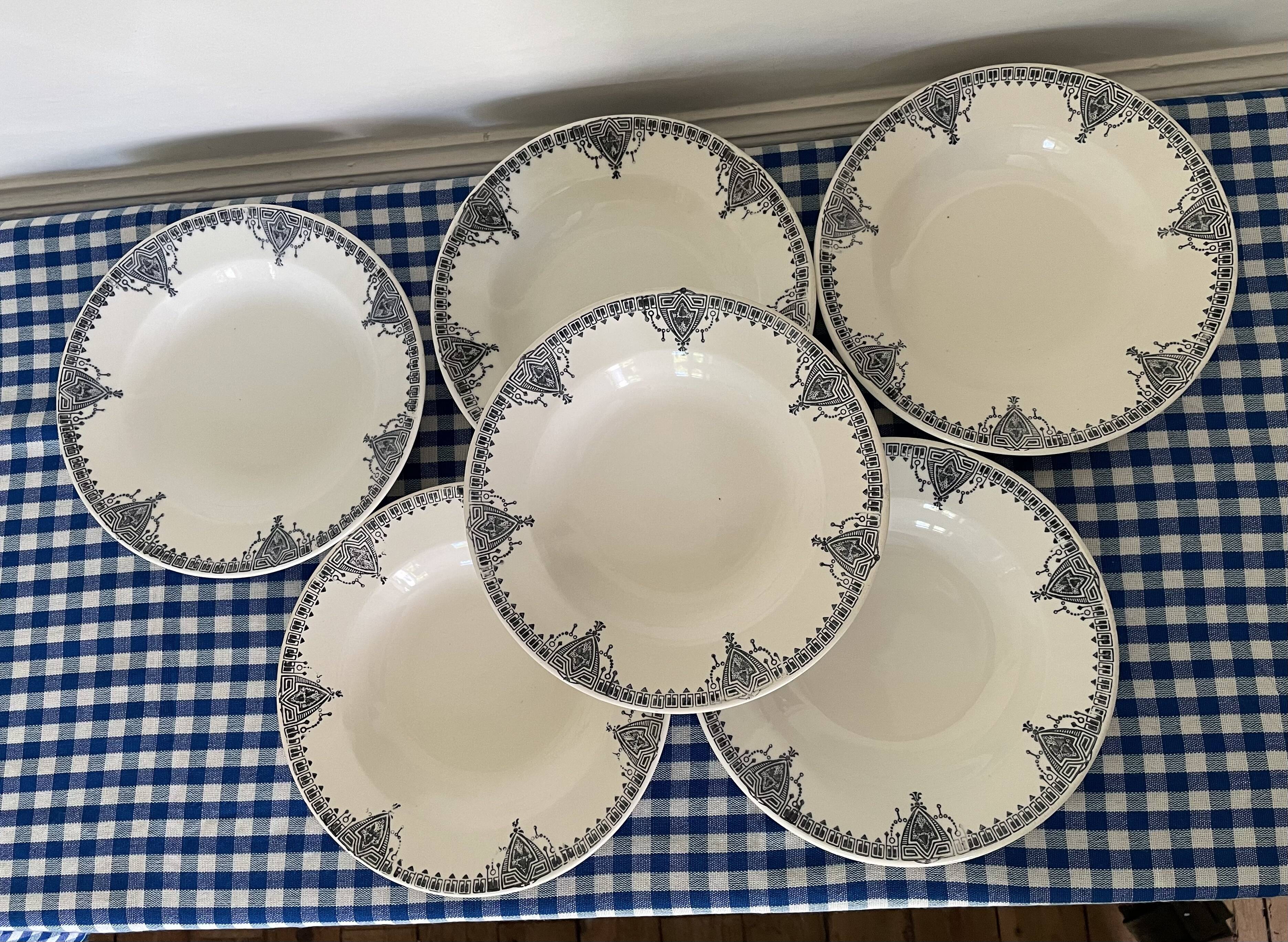 Saint-Jean Varage ironstone soup plates