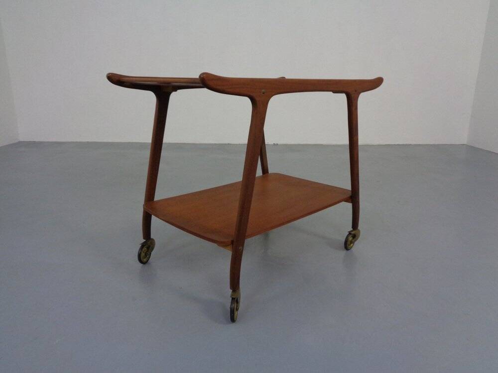 Danish Organic Teak Tea Cart, 1960s