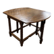 Solid wood farmhouse table with drop leaves