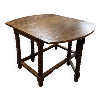 Table de ferme en bois massif à abattants