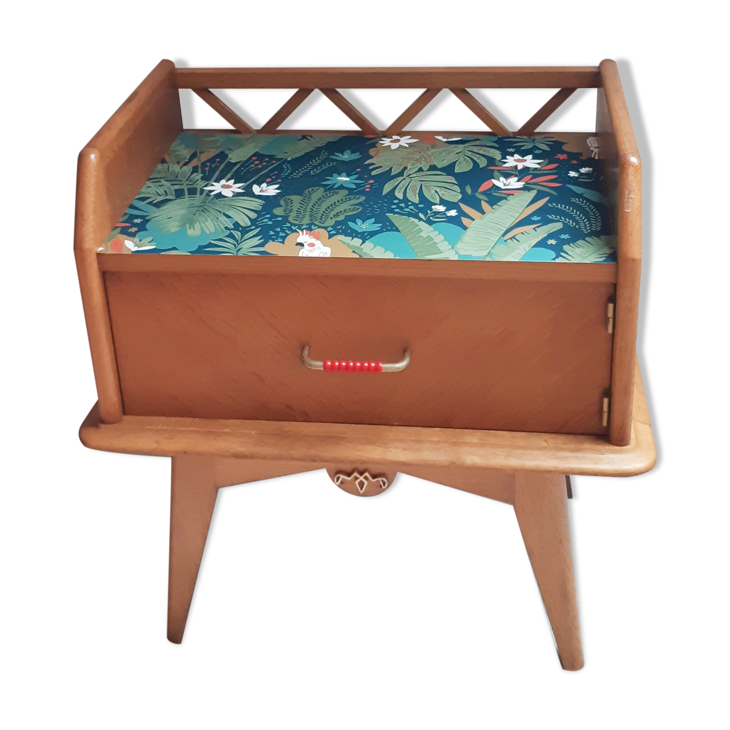 Bedside table revamped compass legs