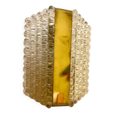 Kaiser Leuchten wall lamp ice glass 1970