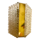 Kaiser Leuchten wall lamp ice glass 1970