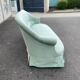 Vintage Celadon Velvet Sofa