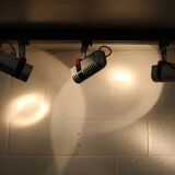 Set of 3 roger tallon vintage erco halogen spots - rare model 33727 - 1975