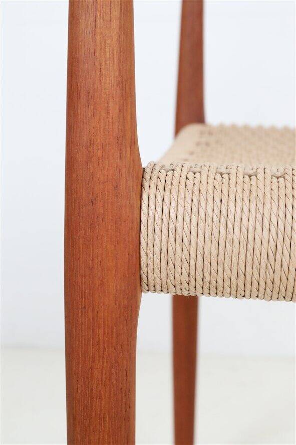 Armchair “#57” by Niels Otto Møller / Teak / Paper cord / Fully restored / 1960s / 1970s / Danish Modern Design