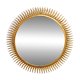 Miroir soleil vintage doré en métal – style années 60/70