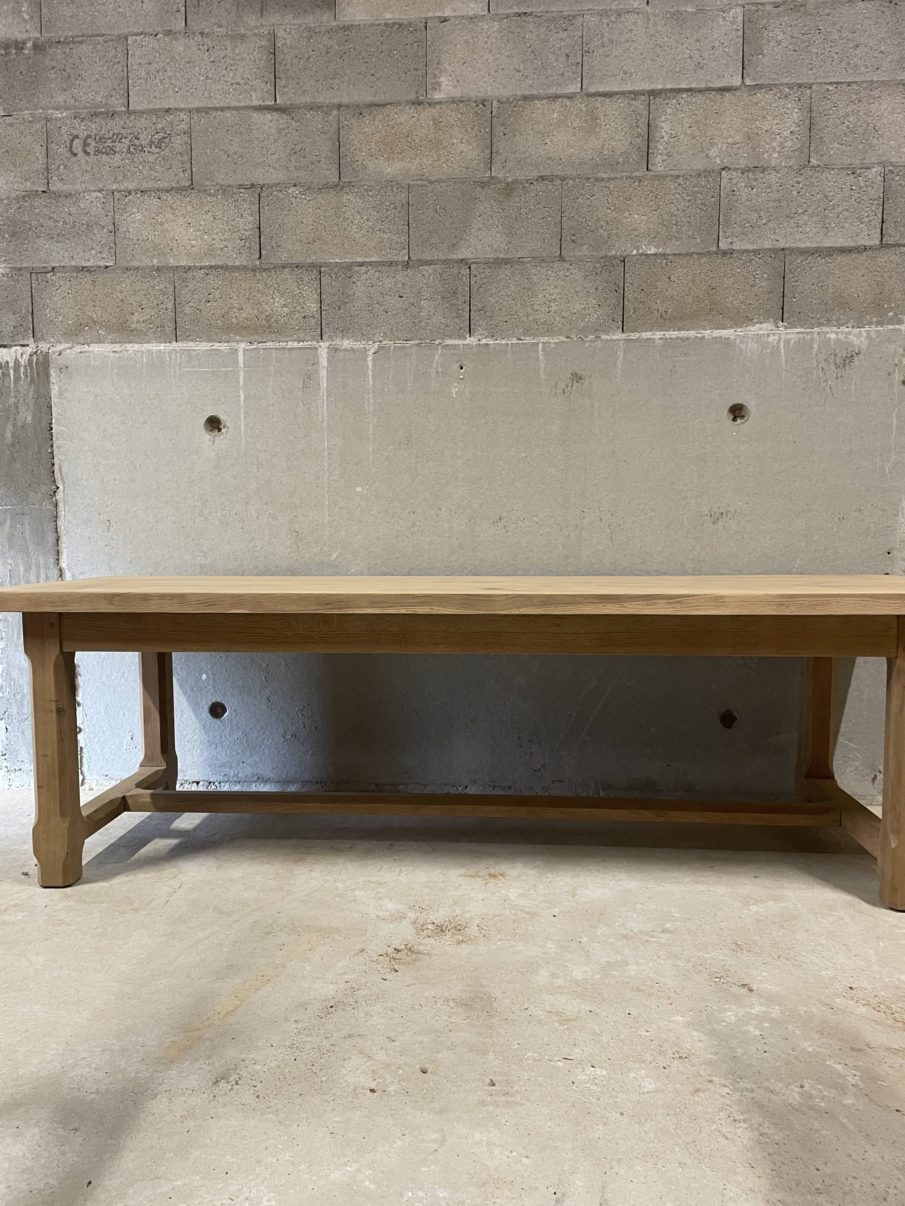Large solid farmhouse table 2.5m – ideal for large gatherings.