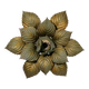 Applique ou plafonnier fleur Masca verte et doré - Circa 1970