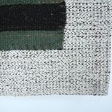 Green & Black Vintage Kilim Rug, 86x86Cm
