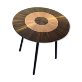 Coffee table in straw marquetry