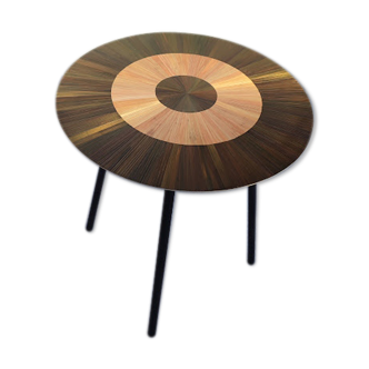 Table basse en marqueterie de paille