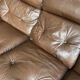 Vintage leather sofa Jacques Coulon 1960s