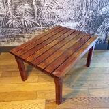 1960 pine slatted coffee table