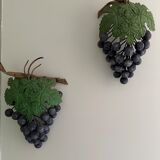 Applies bunch of purple grapes.