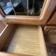 Vintage oak modular wall unit – 3 pieces with display cabinet