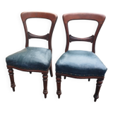Pair of 19th century Restoration period armchairs