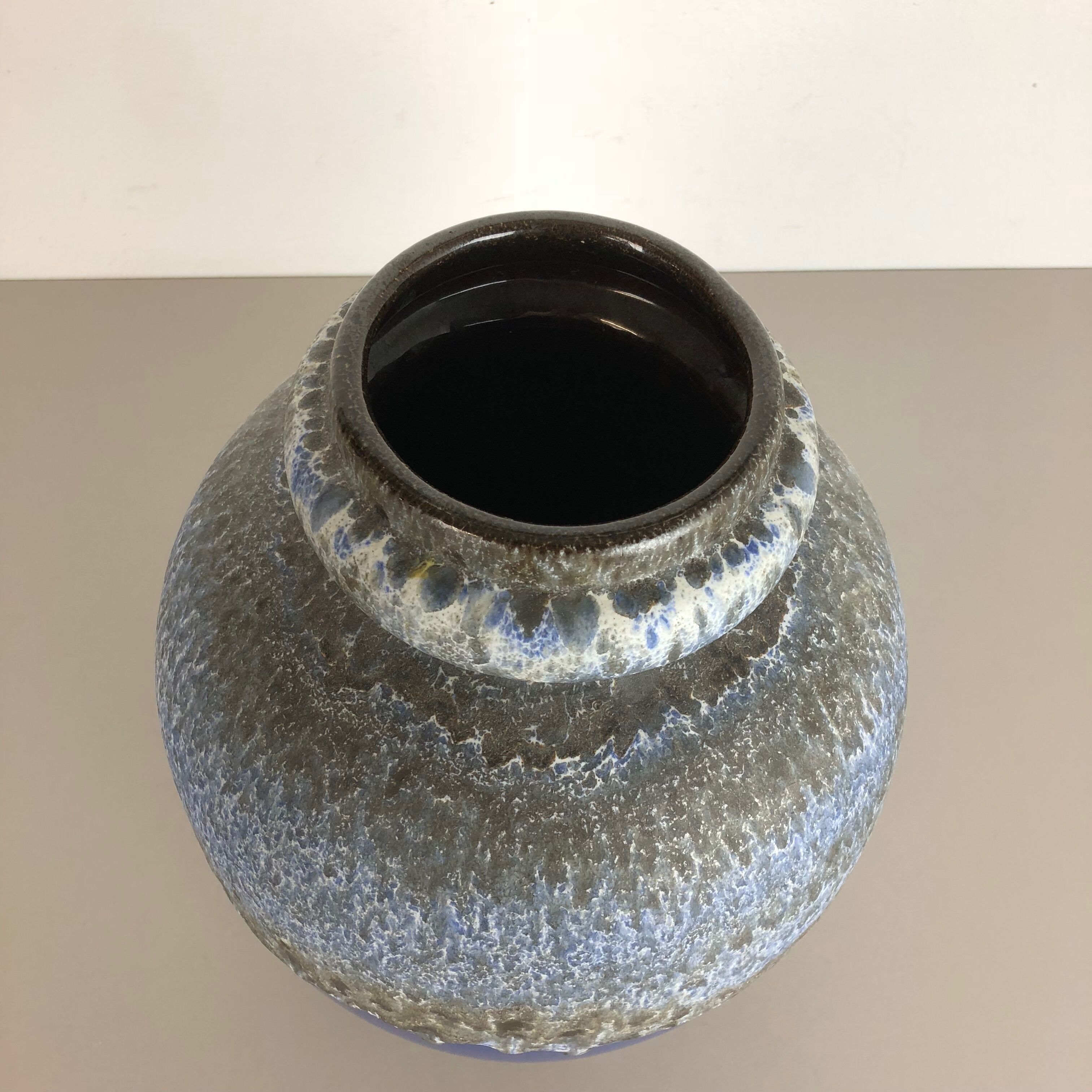 Pottery fat lava multicolor 286-42 vase made by Scheurich, 1970s