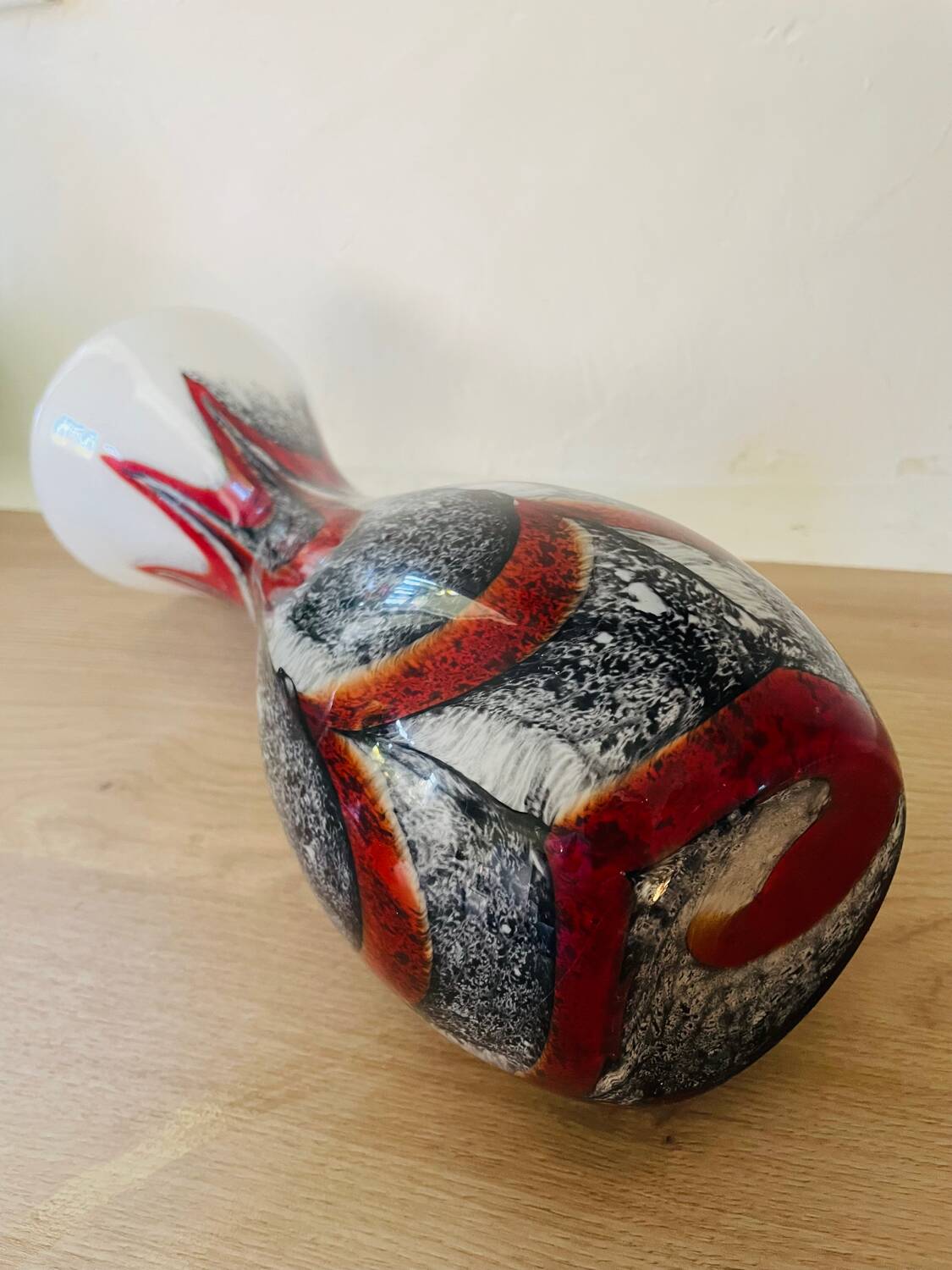 Murano opaline vase Popart 70's