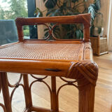 Vintage rattan side table