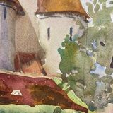 Watercolor Vintage Chateau