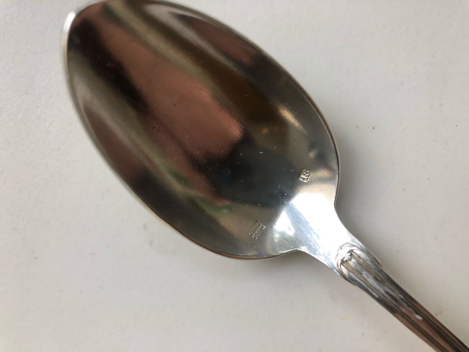 6 small silver metal spoons