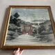 Ancient Japanese drawing on canvas