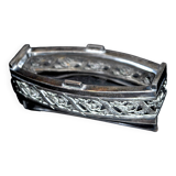 Empire salt shaker in silver metal ALPACA Saleron Napoléon III shuttle laurel frieze