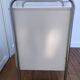 bedside table stainless steel lacquered metal 80s design