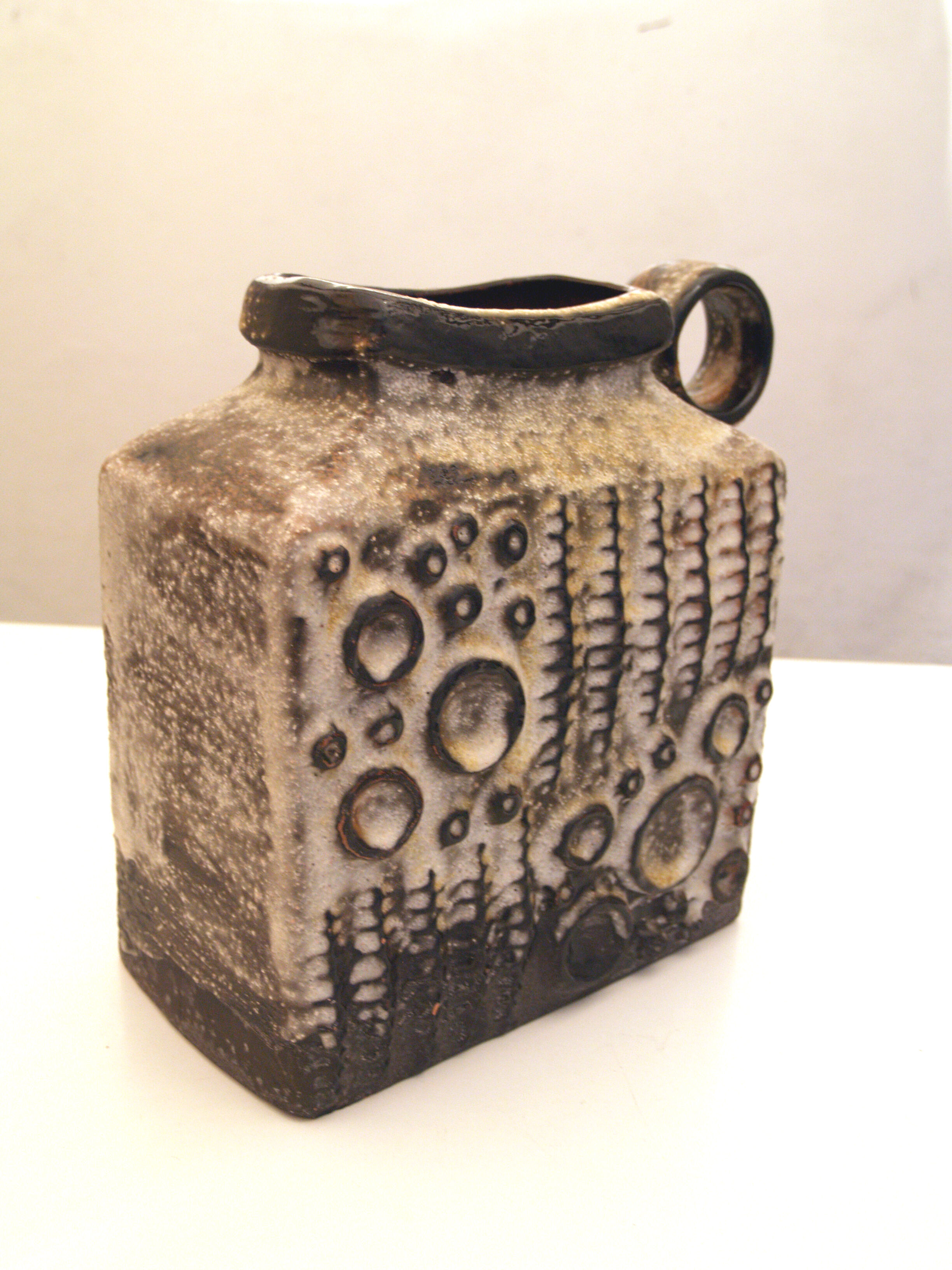 West Germany Carstens moon crater ceramic vase