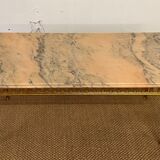 Marble and brass coffee table