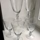 Set of 7 molded glass wine glasses 30-40s