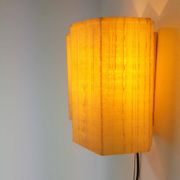 Molecular Double Light Honeycomb Flush Mounts in Fiberglass, 1950s, Set of 2