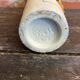 Old Rolled Vase Beige Ceramic Polychrome Flower Decor Vintage #D