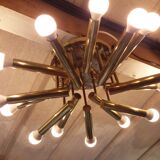 Ceiling lamp 14 brass bulbs