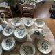 Clairefontaine tableware service, earthenware with bird decoration.