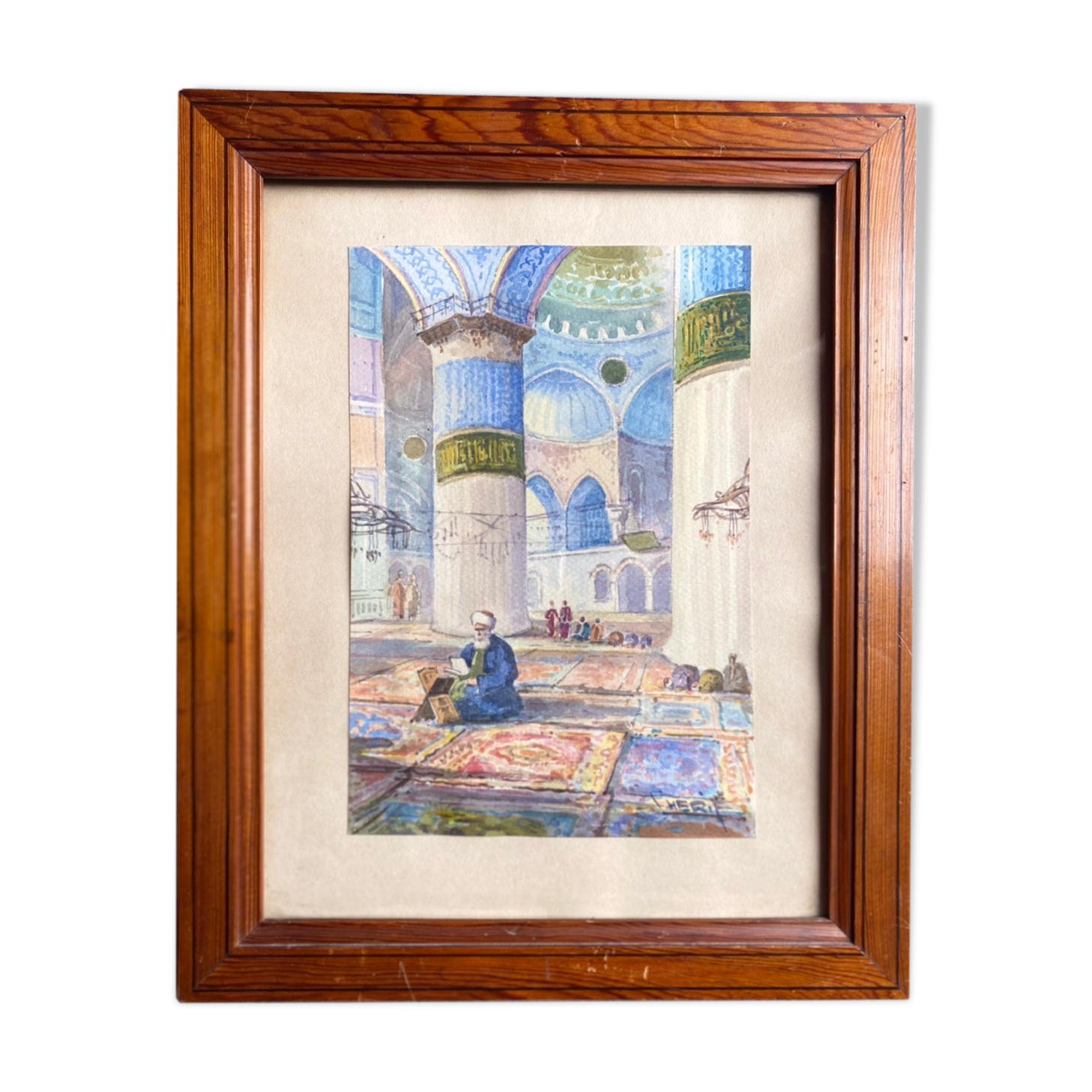 Old painting, orientalist school, signed Sheriff, early XX century