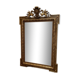 Miroir de style Napoléon III en bois et stuc patiné XX siécle