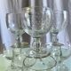 Vintage Biot-style bubbled stemmed glasses