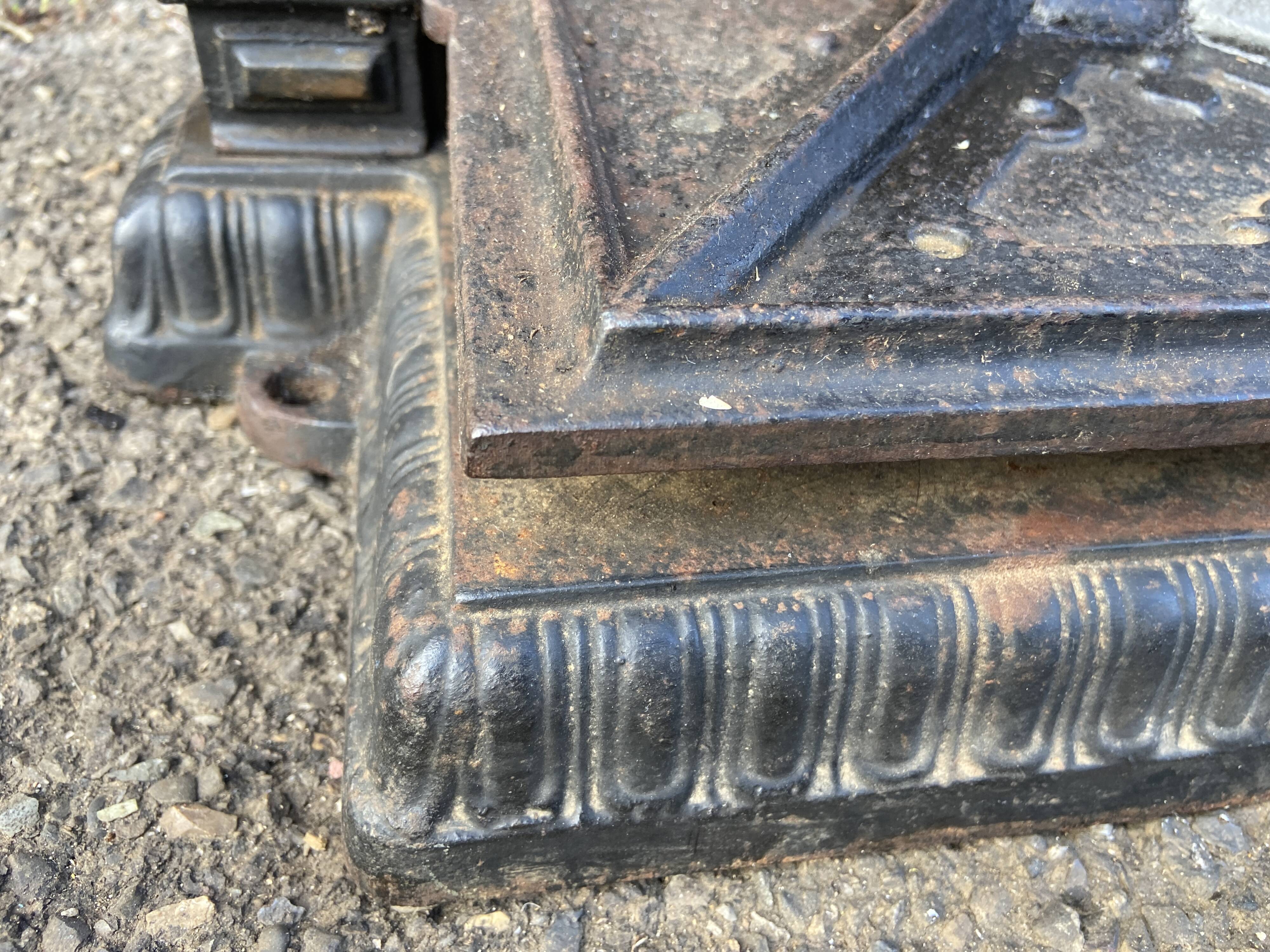 Old printing press in very old cast iron