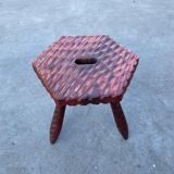 Vintage brutalist stool side table minimalistic
