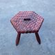 Vintage brutalist stool side table minimalistic